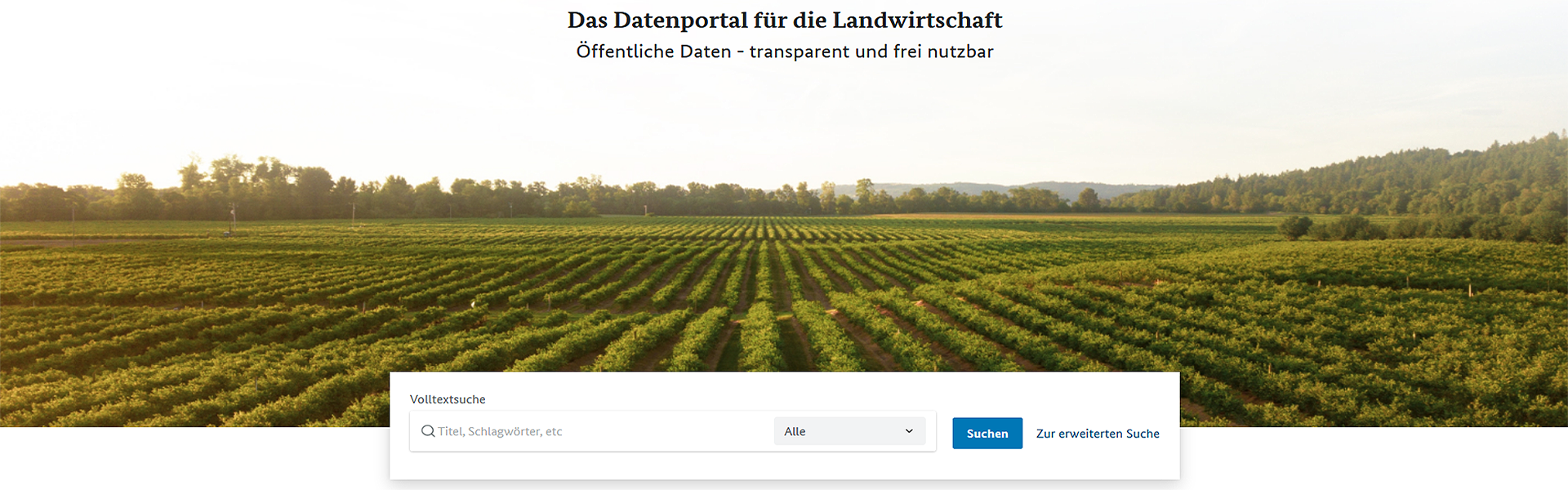Zentrale Datenplattform für die Landwirtschaft online